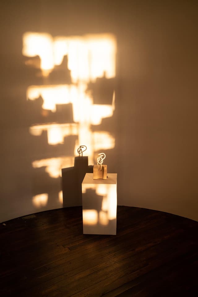 Limestone and Neon Lamp