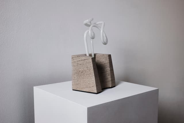 Limestone and Neon Lamp