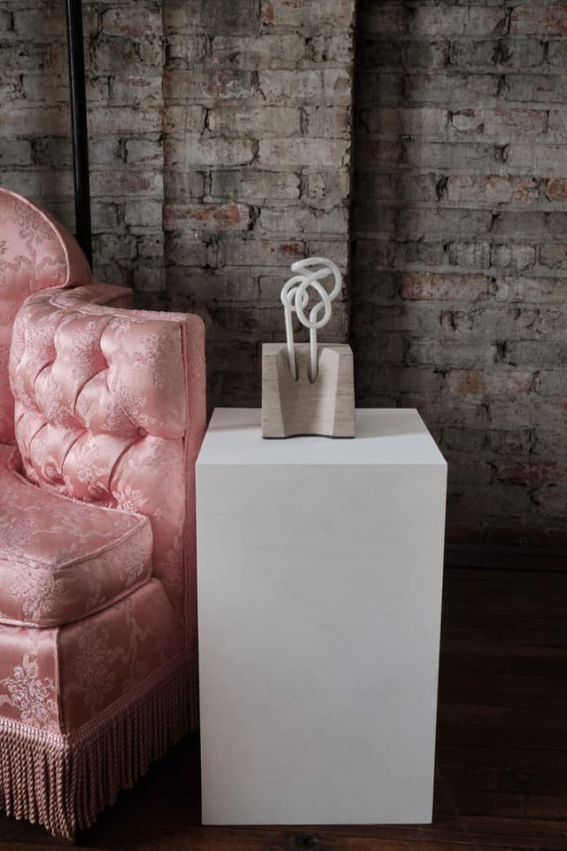 Limestone and Neon Lamp