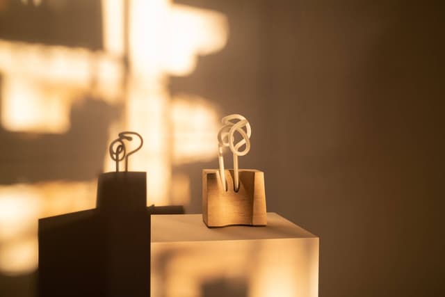 Limestone and Neon Lamp